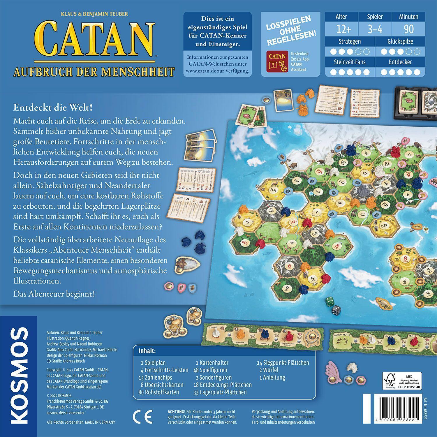 Bild: 4002051683221 | CATAN - Aufbruch der Menschheit | Klaus Teuber (u. a.) | Spiel | 2022