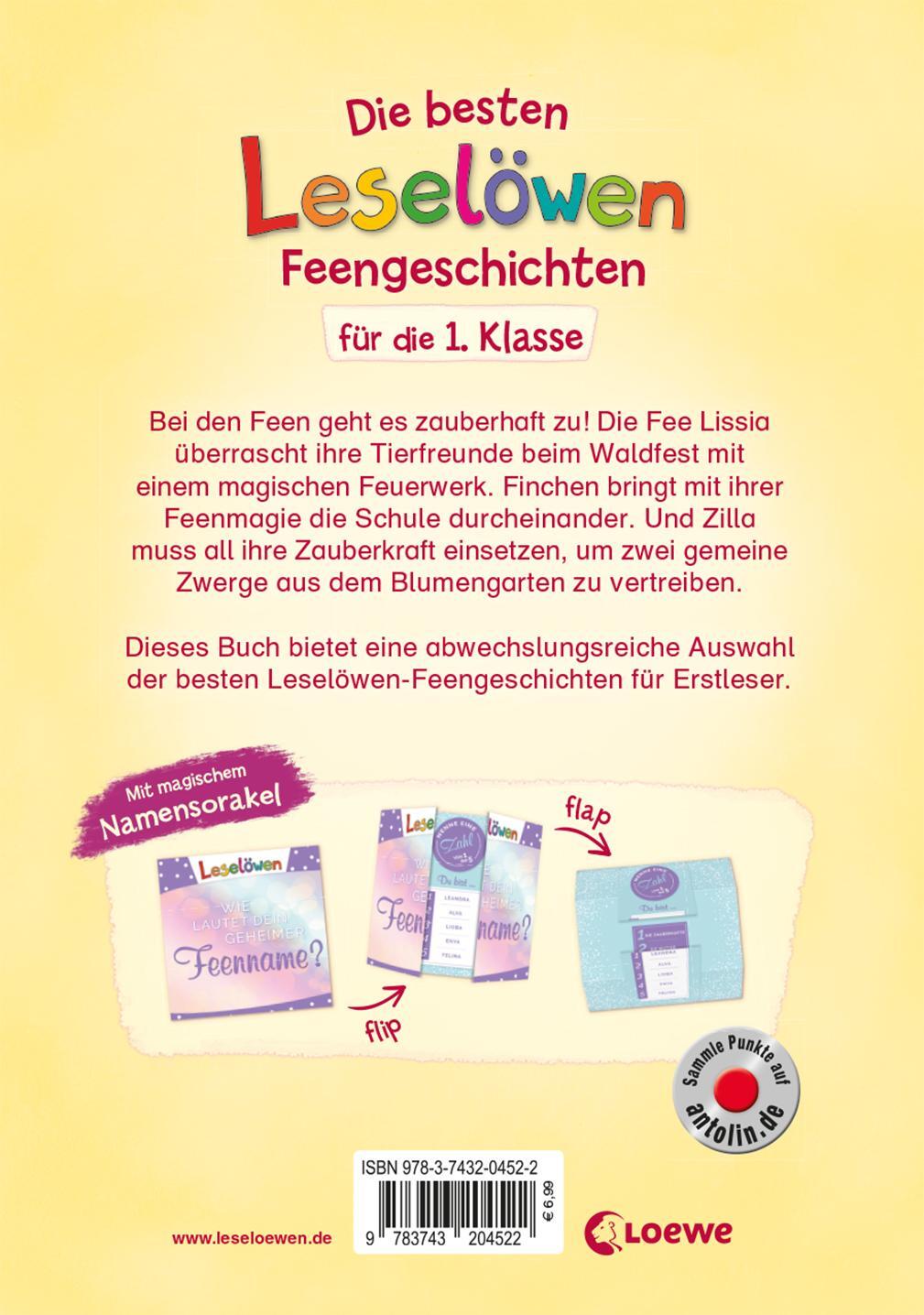 Rückseite: 9783743204522 | Die besten Leselöwen-Feengeschichten für die 1. Klasse | Buch | 112 S.