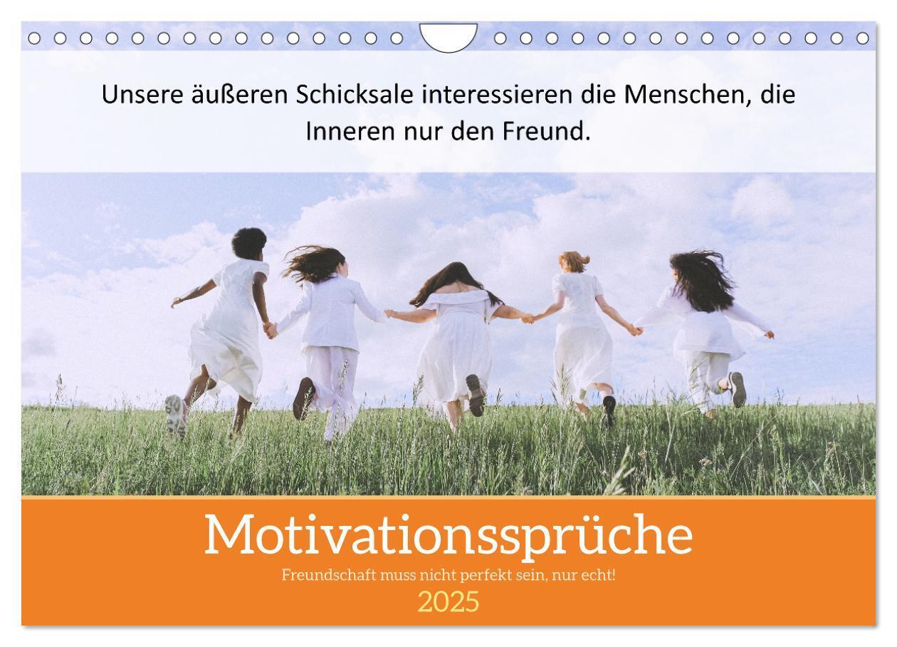 Cover: 9783435020768 | Motivationssprüche Freundschaft (Wandkalender 2025 DIN A4 quer),...