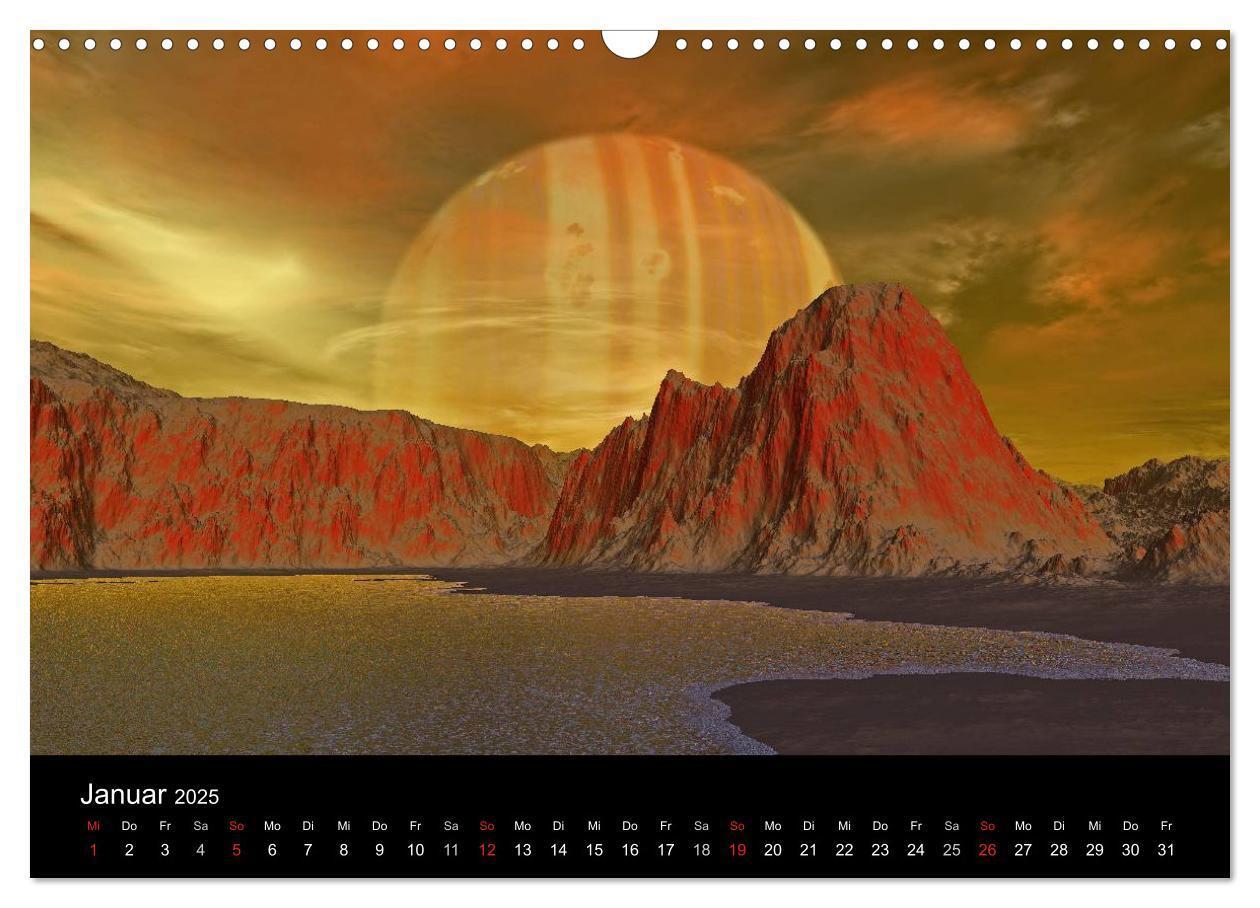 Bild: 9783435697236 | Fantasie-Planeten (Wandkalender 2025 DIN A3 quer), CALVENDO...