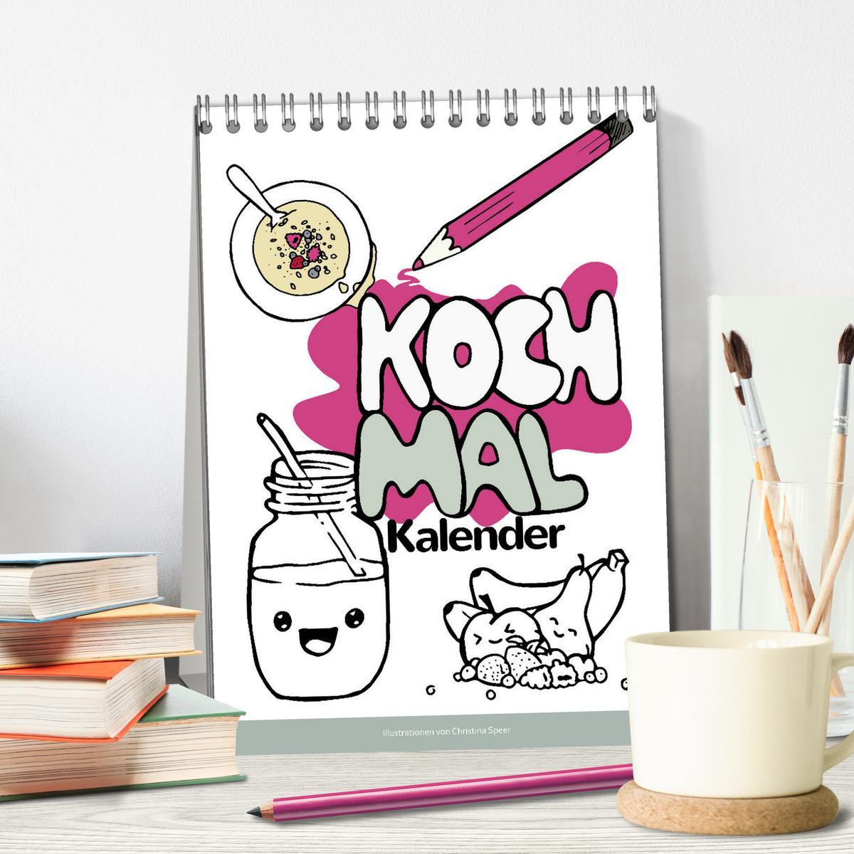 Bild: 9783435977093 | KOCH MAL KALENDER - Lustige Rezepte zum Ausmalen (Tischkalender...