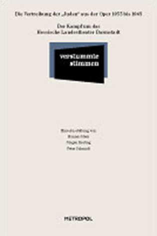 Cover: 9783940938541 | Die Vertreibung der Juden aus der Oper 1933 bis 1945. Der Kampf um...