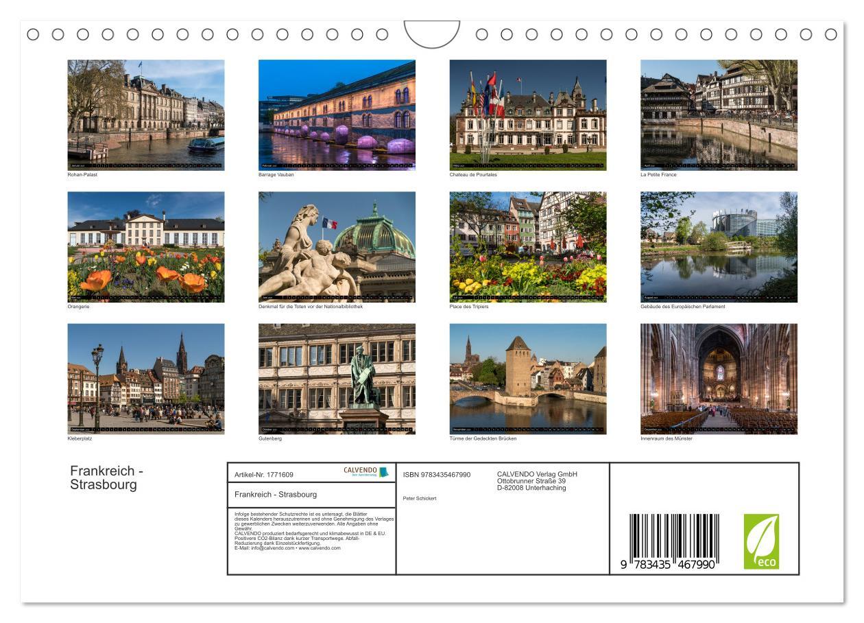 Bild: 9783435467990 | Frankreich - Strasbourg (Wandkalender 2025 DIN A4 quer), CALVENDO...