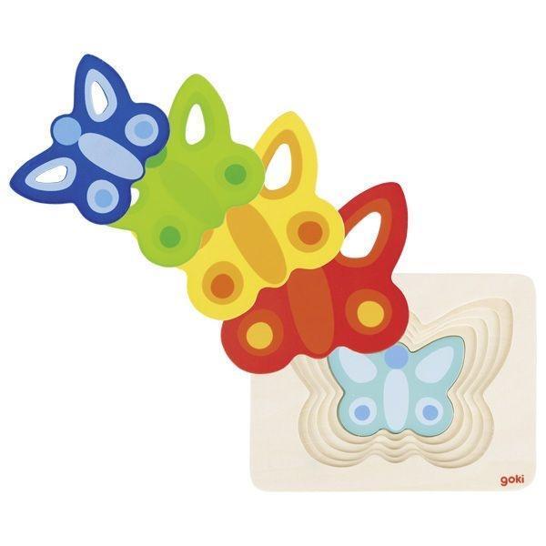 Cover: 4013594574860 | Schichtenpuzzle Schmetterling II | Spiel | Goki | Deutsch | 2018