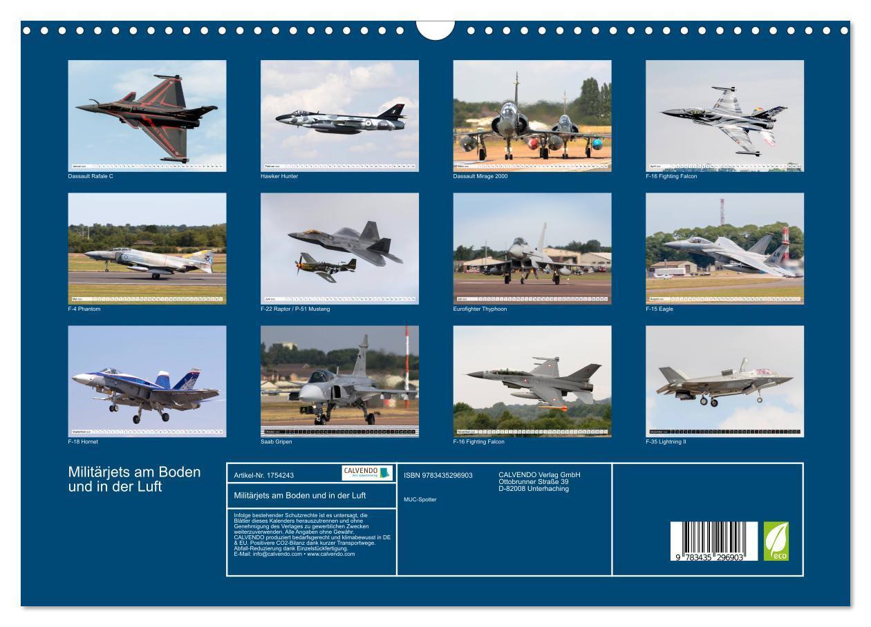 Bild: 9783435296903 | Militärjets am Boden und in der Luft (Wandkalender 2025 DIN A3...