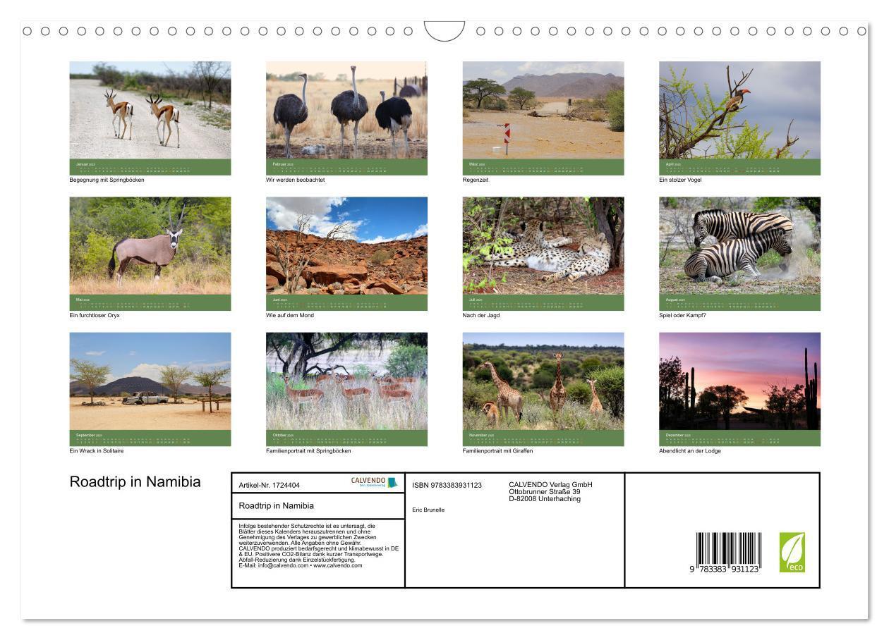 Bild: 9783383931123 | Roadtrip in Namibia (Wandkalender 2025 DIN A3 quer), CALVENDO...