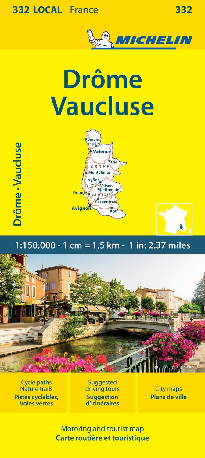 Cover: 9782067262553 | Drome Vaucluse - Michelin Local Map 332 | Map | Michelin | Englisch