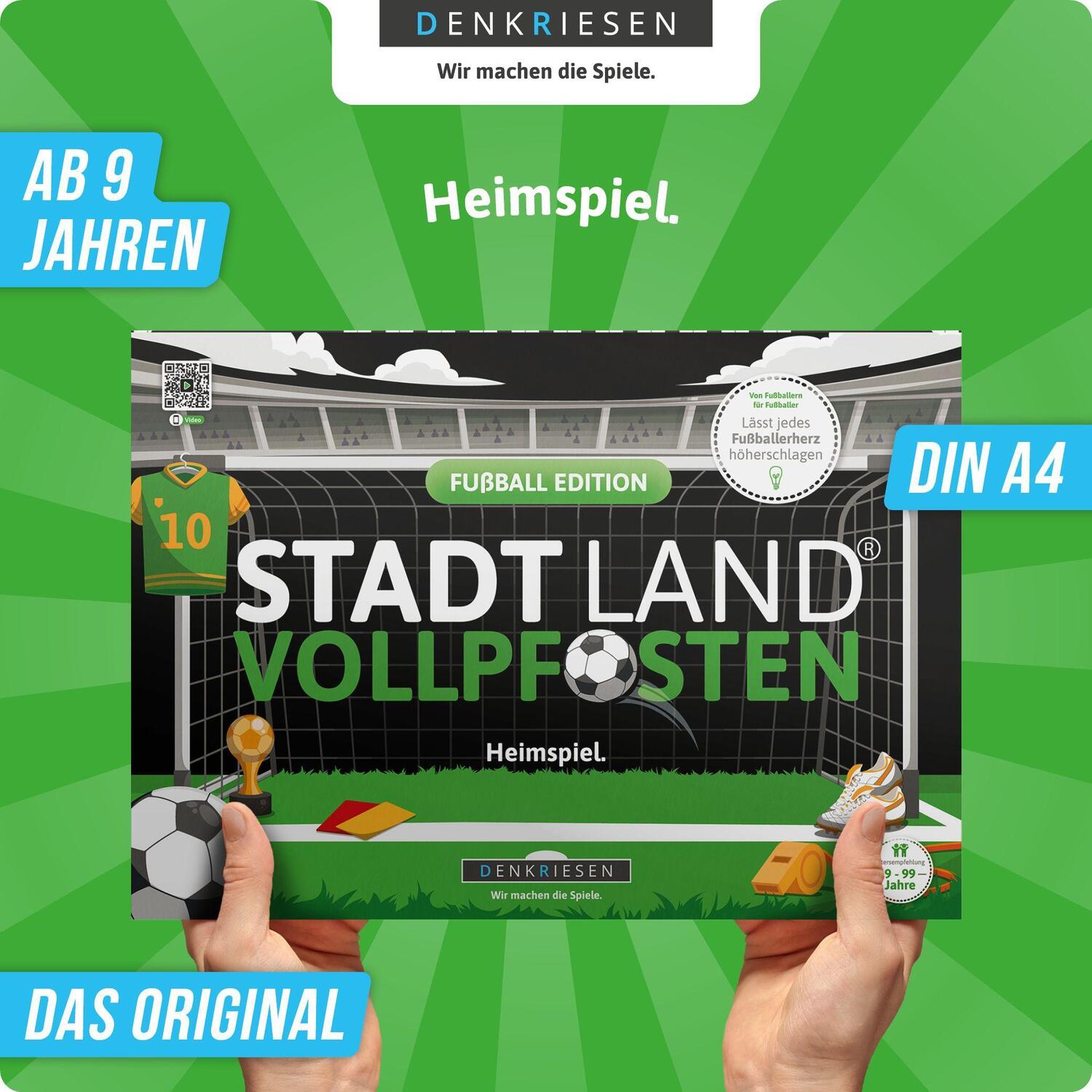 Bild: 4260528094677 | STADT LAND VOLLPFOSTEN® - FUßBALL EDITION - "Heimspiel." | Heimspiel.