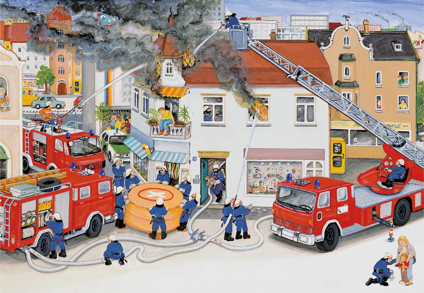 Bild: 4005556088515 | Bei der Feuerwehr. Puzzle 2 x 24 Teile | Spiel | 08851 | Deutsch