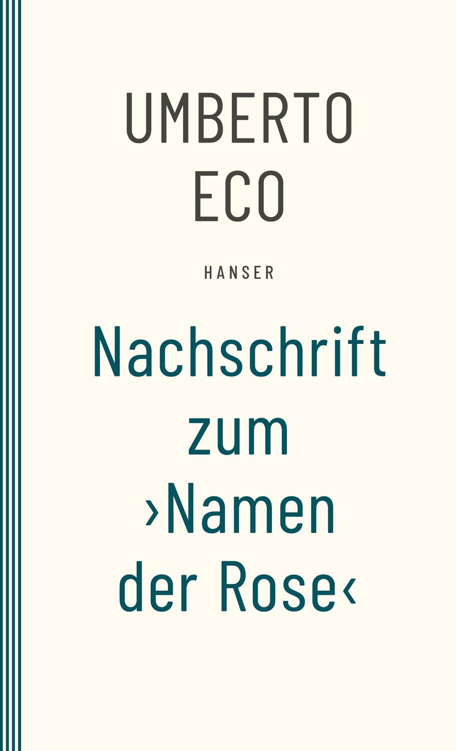 Cover: 9783446276642 | Nachschrift zum ¿Namen der Rose¿ | Umberto Eco | Taschenbuch | 98 S.