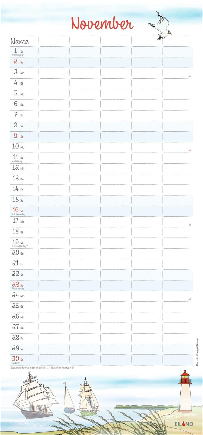 Bild: 9783964023414 | Der Sylter Familienplaner 2025 - Margret Bernard | Kalender | 13 S.