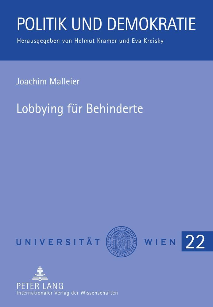 Cover: 9783631601723 | Lobbying für Behinderte | Joachim Malleier | Buch | Deutsch | 2011