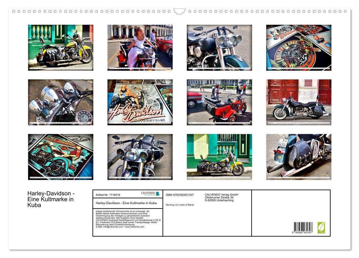 Bild: 9783383931307 | Harley-Davidson - Eine Kultmarke in Kuba (Wandkalender 2025 DIN A2...