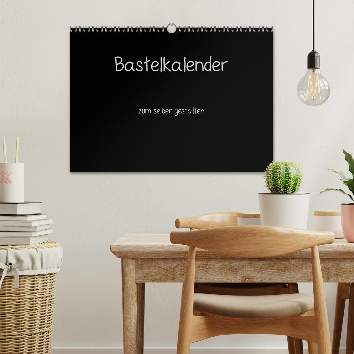 Bild: 9783435839148 | Bastelkalender - Schwarz (Wandkalender 2025 DIN A3 quer), CALVENDO...