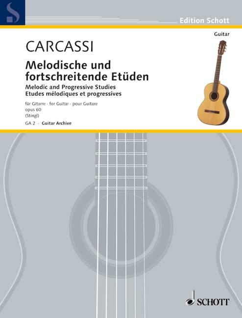 Cover: 9790001094634 | Melodische und fortschreitende Etüden | op. 60. Gitarre. | Carcassi