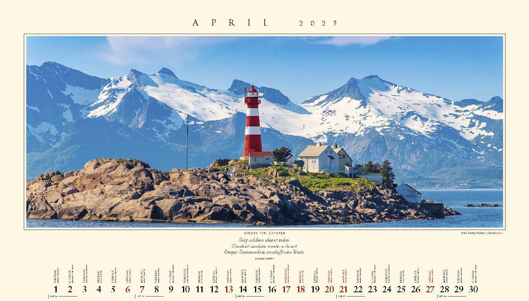 Bild: 9783930232970 | Panorama Norwegen 2025 Tischkalender | Kalender | In Schuber | Deutsch