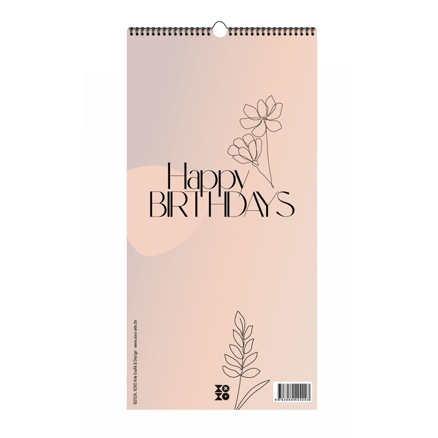 Cover: 9783989424203 | Immerwährender Geburtstagskalender "Happy Birthdays" ohne...