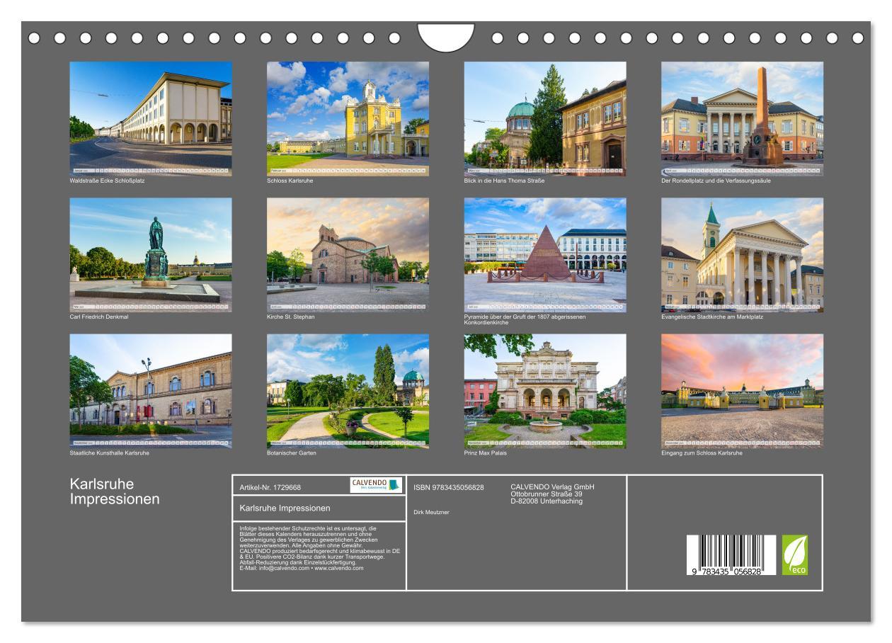 Bild: 9783435056828 | Karlsruhe Impressionen (Wandkalender 2025 DIN A4 quer), CALVENDO...