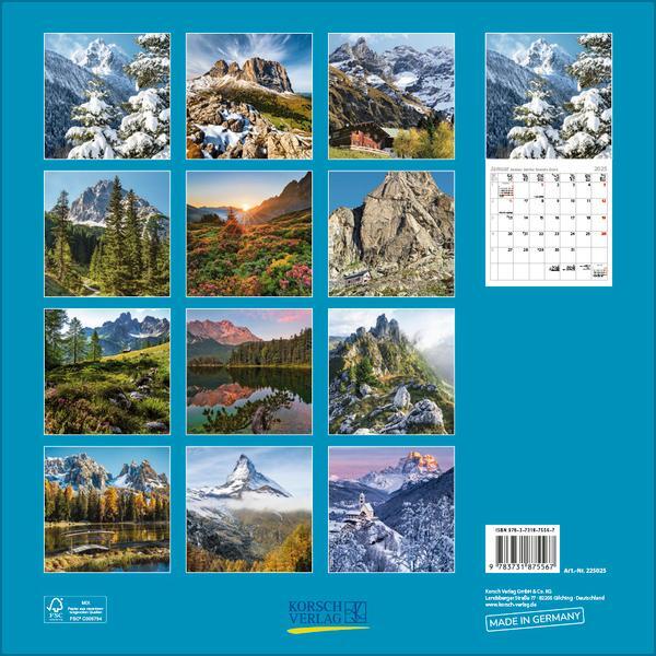 Bild: 9783731875567 | Alpen 2025 | Broschürenkalender mit Ferienterminen. Format: 30 x 30 cm