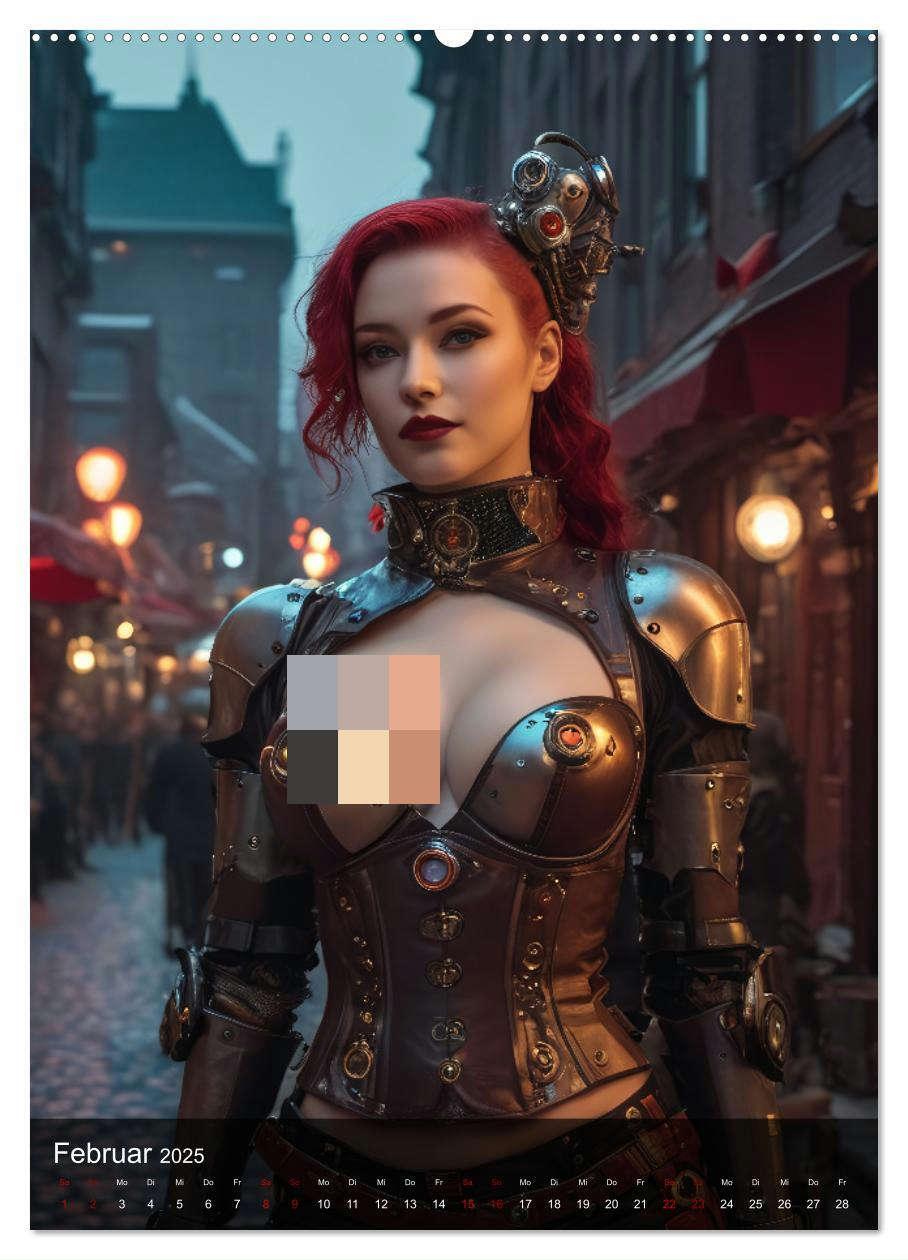 Bild: 9783383791208 | Steampunk - Stadtleben - Rotlichtviertel (Wandkalender 2025 DIN A2...