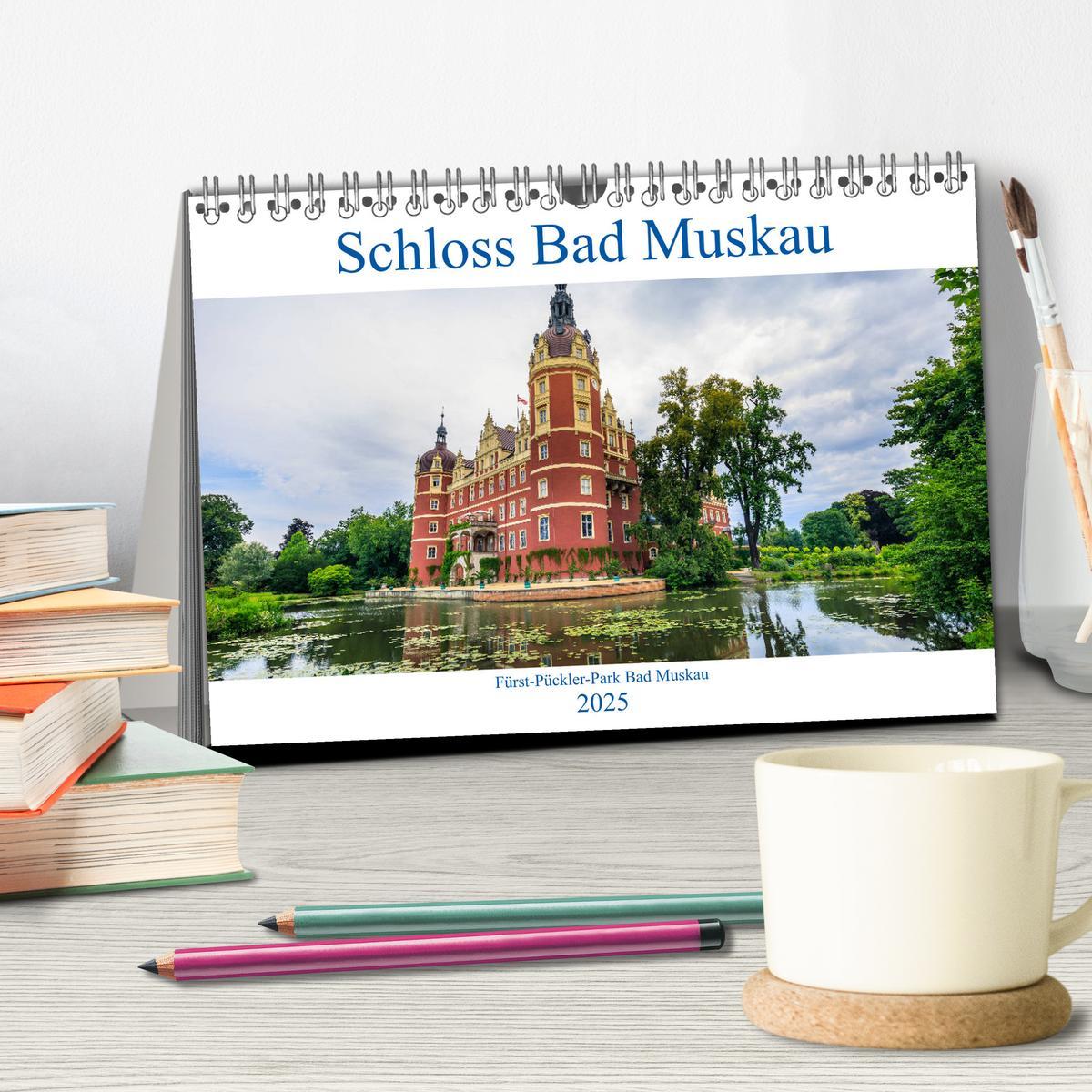 Bild: 9783435247332 | Schloss Bad Muskau (Tischkalender 2025 DIN A5 quer), CALVENDO...