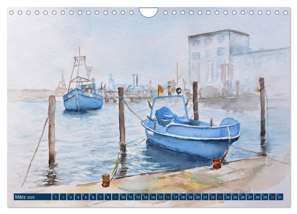 Bild: 9783435075317 | Rügen Impressionen in Aquarell (Wandkalender 2025 DIN A4 quer),...