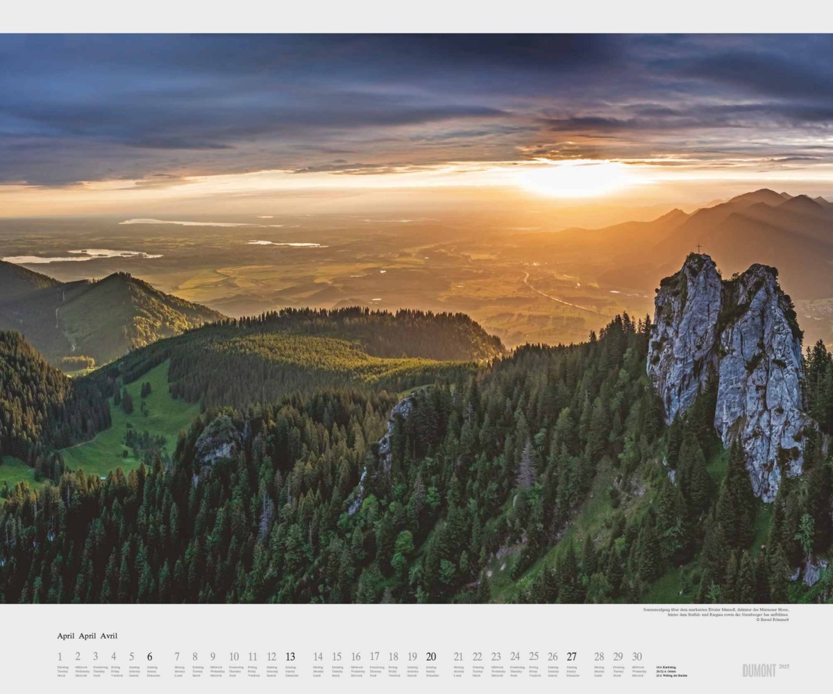 Bild: 4250809653747 | DUMONT - Im Zugspitzland 2025 Wandkalender, 60x50cm, Kalender mit...