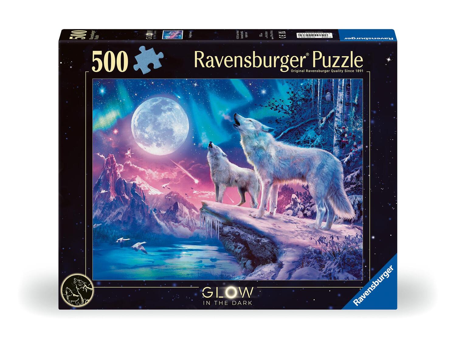 Cover: 4005555004769 | Ravensburger Puzzle 12000476 - Wolf im Nordlicht - 500 Teile Puzzle...