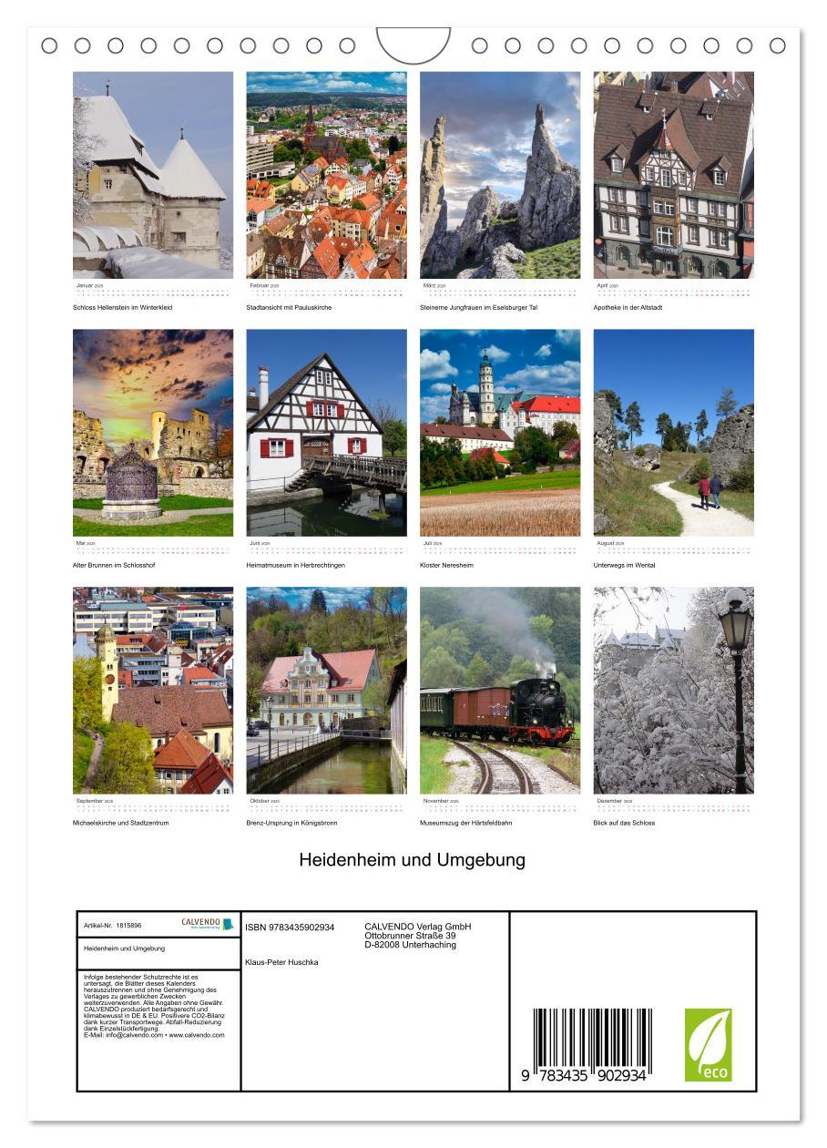 Bild: 9783435902934 | Heidenheim und Umgebung (Wandkalender 2025 DIN A4 hoch), CALVENDO...