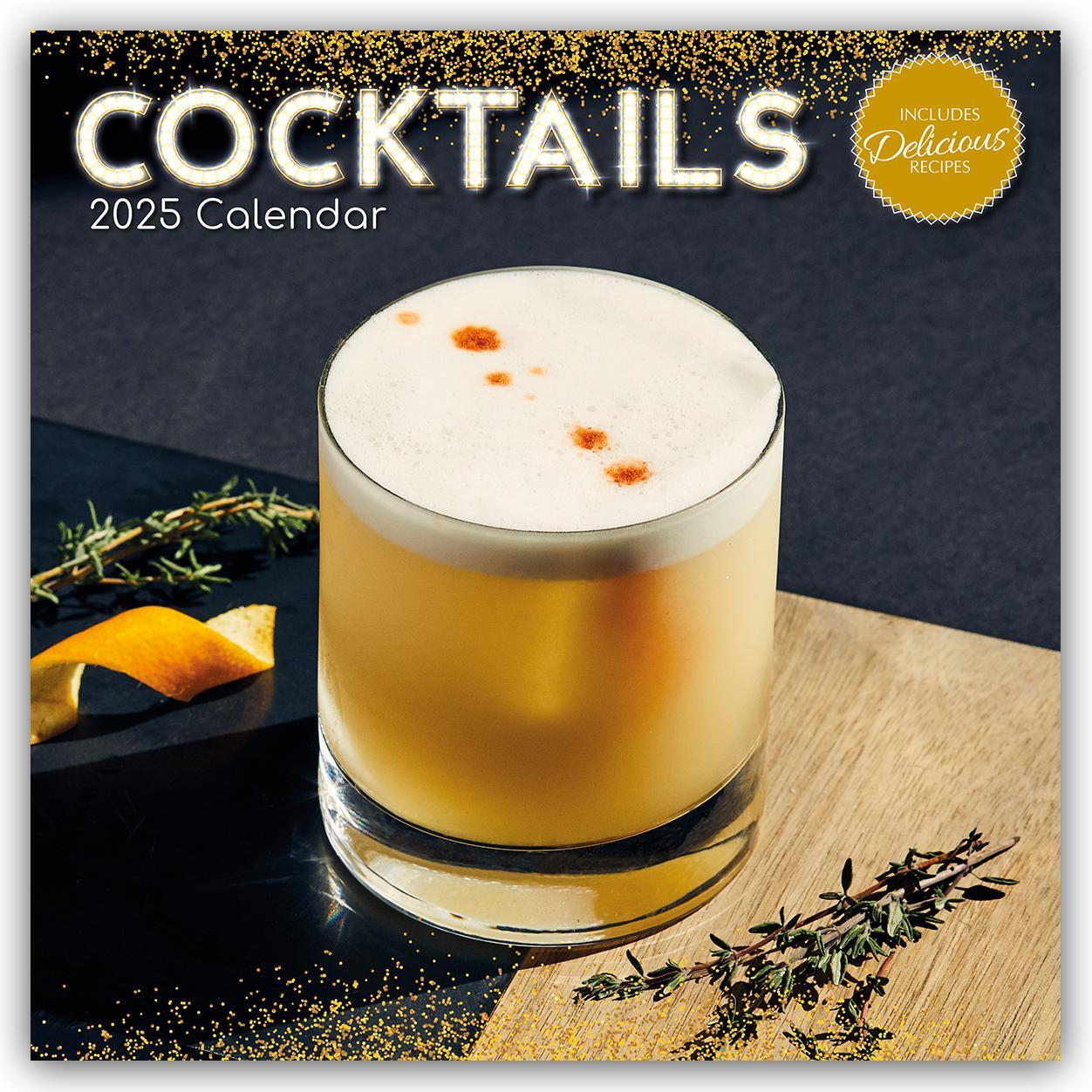 Cover: 9781837889952 | Cocktails 2025 - 16-Monatskalender | The Gifted Stationery Co. Ltd