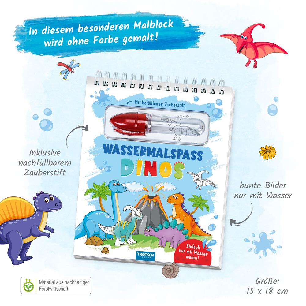 Bild: 9783988021007 | Trötsch Wassermalspaß mit Zauberstift Dinosaurier | Trötsch Verlag