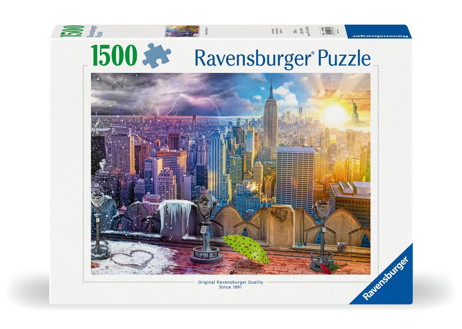 Cover: 4005555006985 | Ravensburger Puzzle 12000698 - New York im Winter und Sommer - 1500...