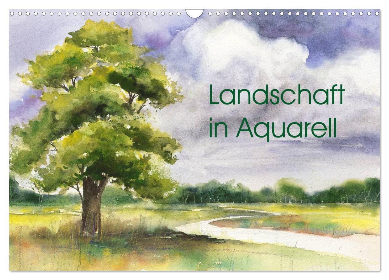 Cover: 9783435482054 | Landschaft in Aquarell (Wandkalender 2025 DIN A3 quer), CALVENDO...