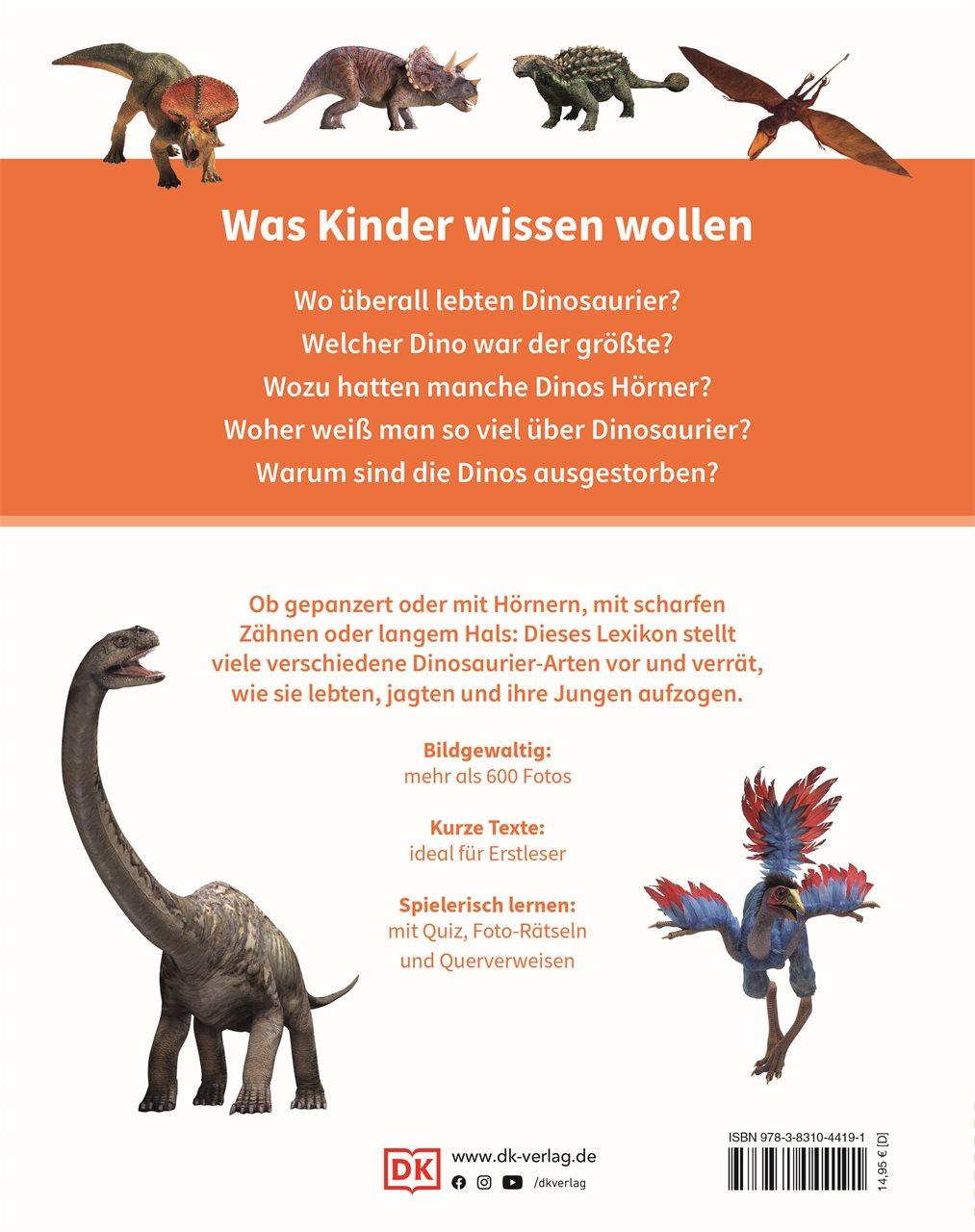 Rückseite: 9783831044191 | DK Kinderlexikon. Dinosaurier | DK Verlag | Buch | DK Kinderlexikon