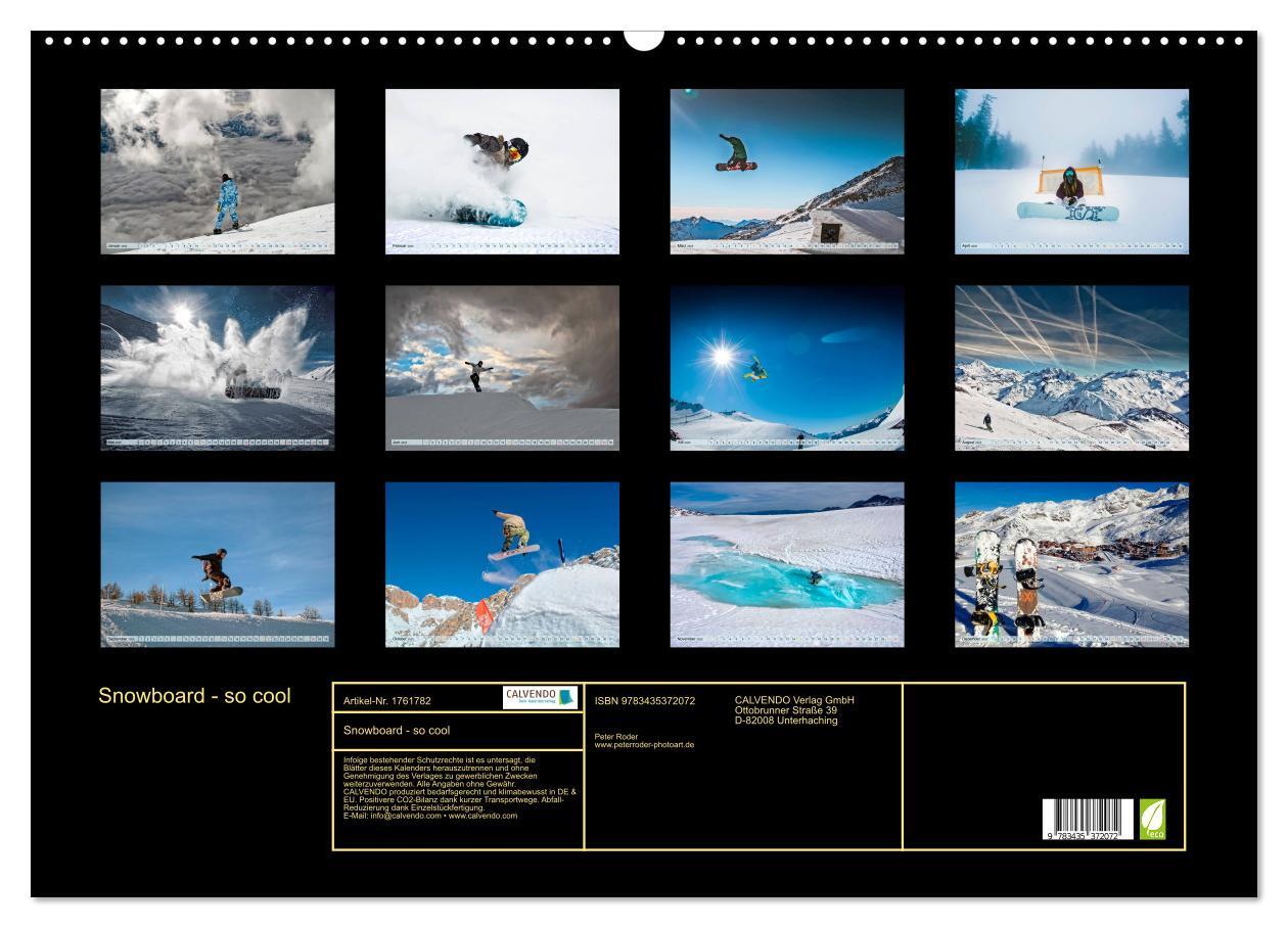 Bild: 9783435372072 | Snowboard - so cool (Wandkalender 2025 DIN A2 quer), CALVENDO...