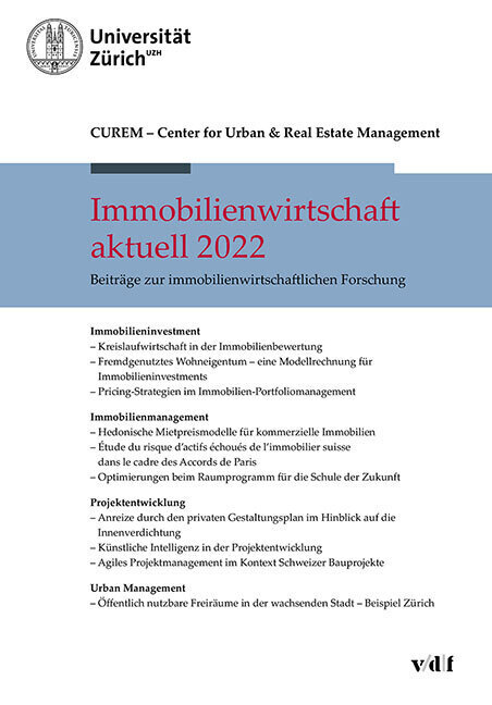 Cover: 9783728141347 | Immobilienwirtschaft aktuell 2022 | Zurich | Taschenbuch | 180 S.