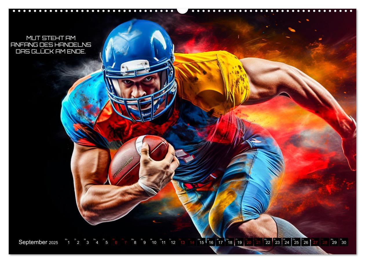 Bild: 9783383874703 | American Football und Motivation (hochwertiger Premium Wandkalender...