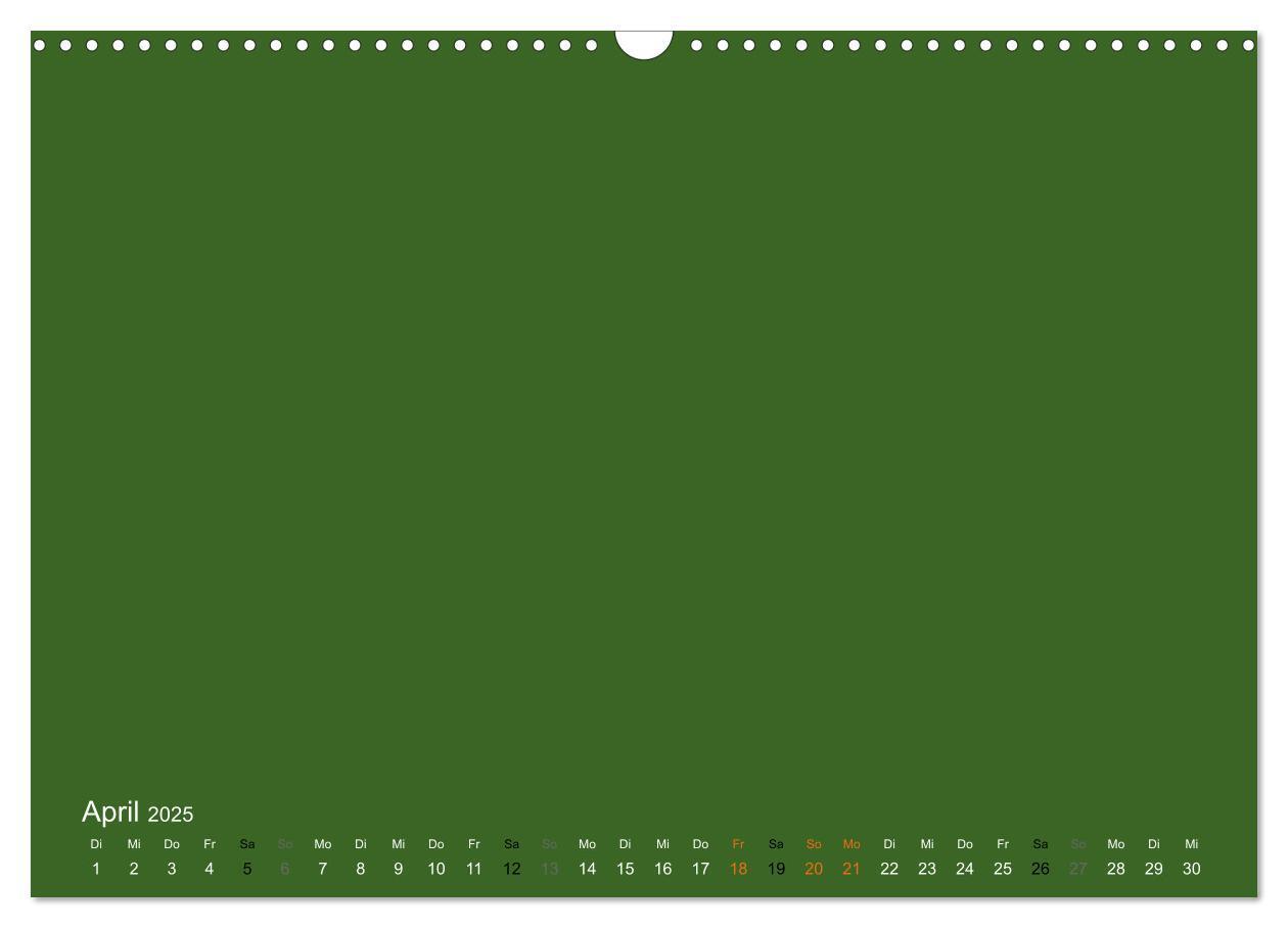 Bild: 9783435770120 | Bastelkalender - dunkel Grün (Wandkalender 2025 DIN A3 quer),...