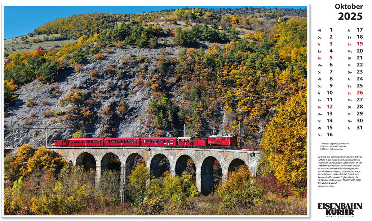 Bild: 9783844659405 | Alpenbahnen 2025 | Kalender | 13 S. | Deutsch | 2025 | EK-Verlag