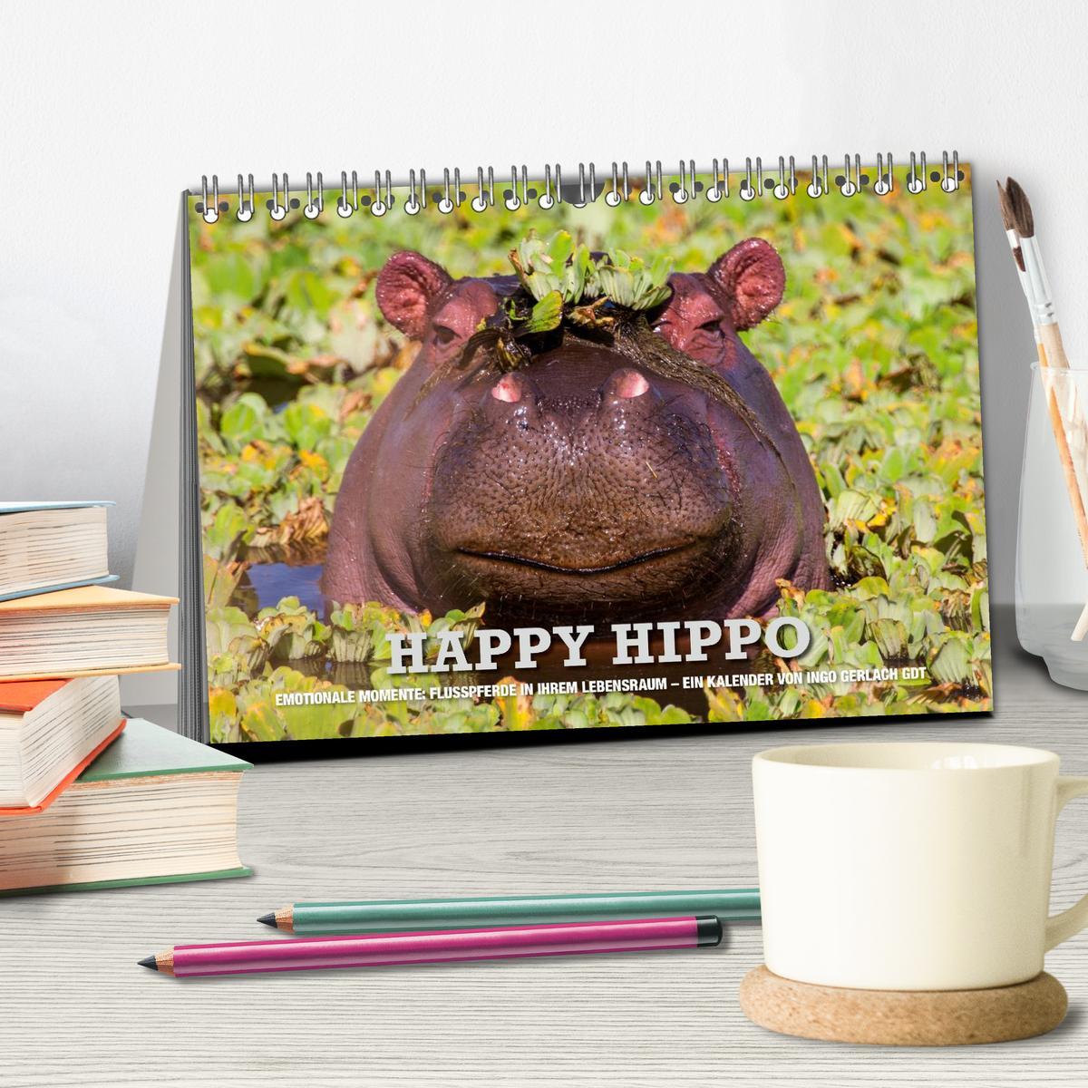 Bild: 9783435735365 | Emotionale Momente. Happy Hippo / CH-Version (Tischkalender 2025...