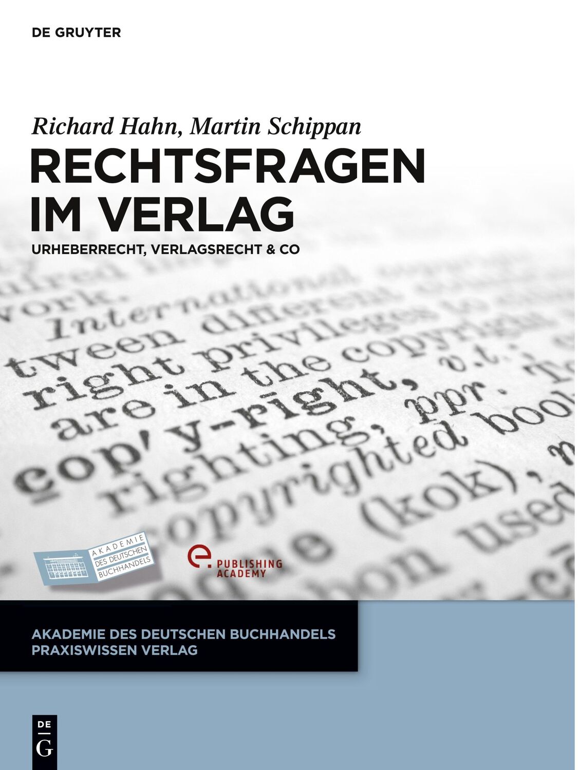 Cover: 9783110303810 | Rechtsfragen im Verlag | Urheberrecht, Verlagsrecht &amp; Co | Buch | ISSN