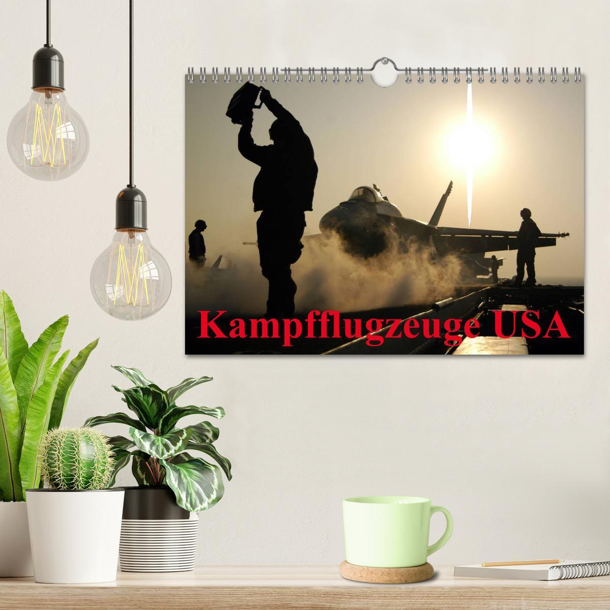 Bild: 9783435741250 | Kampfflugzeuge USA (Wandkalender 2025 DIN A4 quer), CALVENDO...