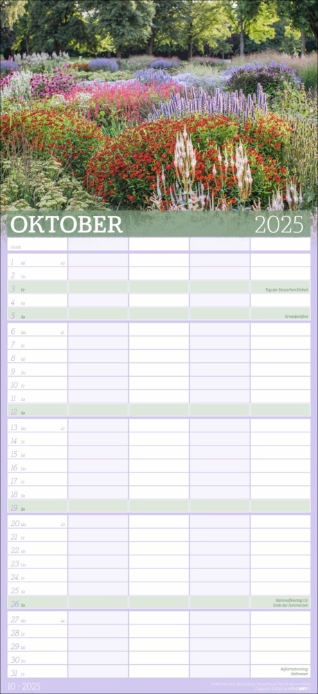 Bild: 9783839901052 | Garten Familienplaner 2025 | Marion Nickig | Kalender | Spiralbindung