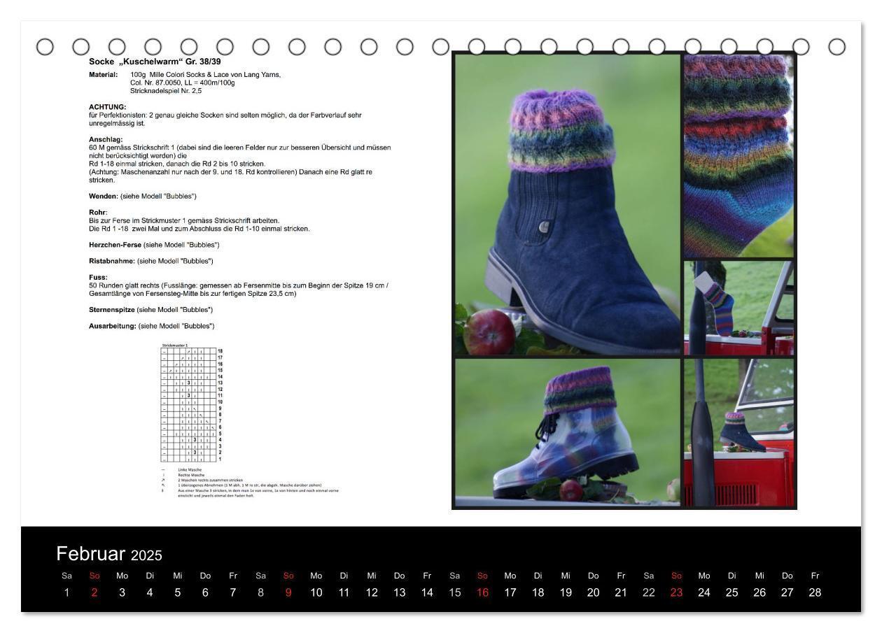 Bild: 9783435658862 | Sockenkalender Bootsocks 2025 (Tischkalender 2025 DIN A5 quer),...