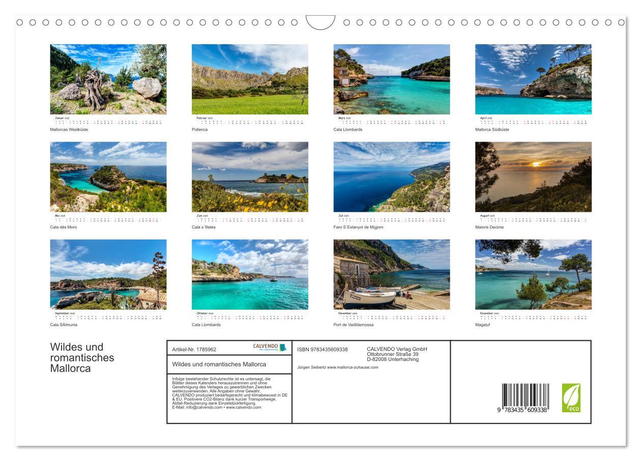 Bild: 9783435609338 | Wildes und romantisches Mallorca (Wandkalender 2025 DIN A3 quer),...