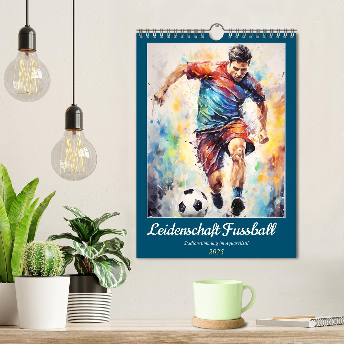 Bild: 9783383806841 | Leidenschaft Fussball. Stadionstimmung im Aquarellstil...