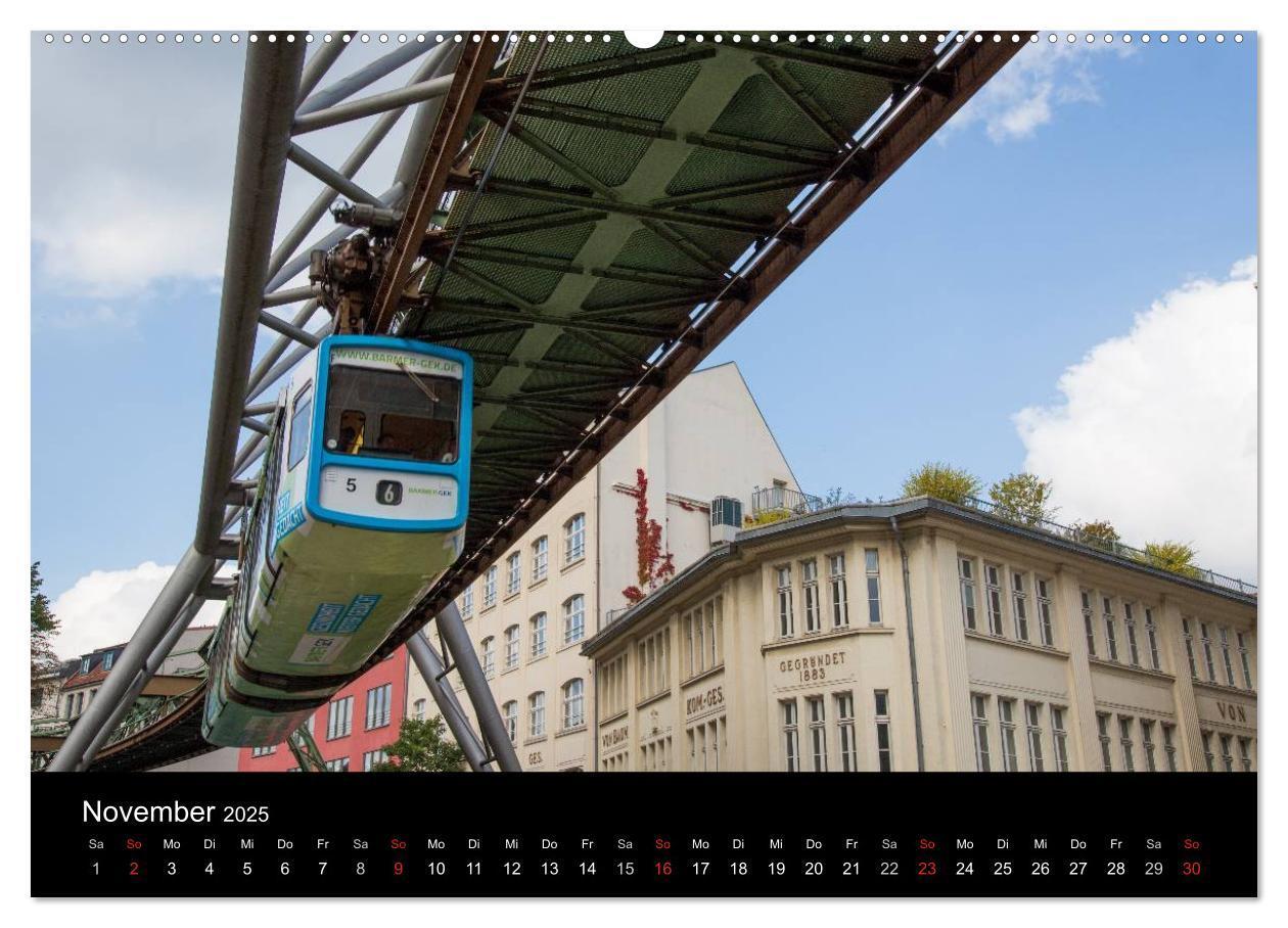 Bild: 9783435524938 | Die Wuppertaler Schwebebahn (hochwertiger Premium Wandkalender 2025...