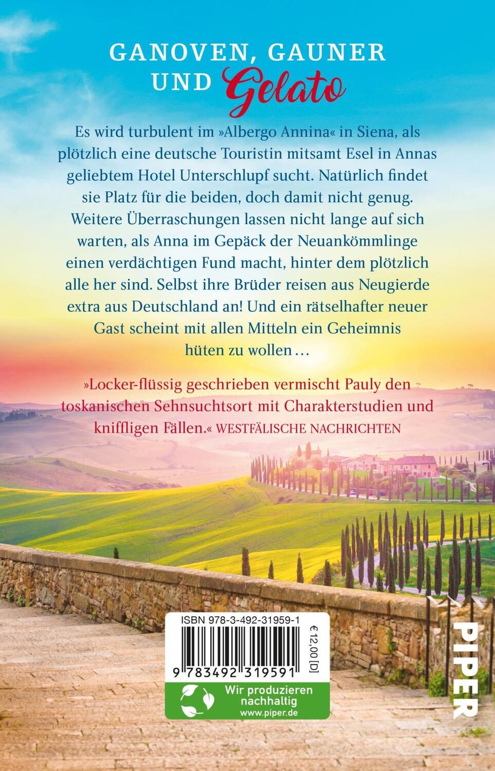 Rückseite: 9783492319591 | Lügen haben lange Ohren | Roman Lustiger Italien-Krimi in der Toskana