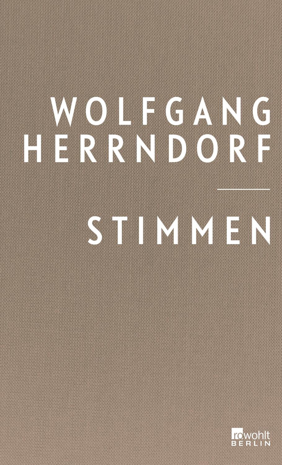 Cover: 9783737100571 | Stimmen | Texte, die bleiben sollten | Wolfgang Herrndorf | Buch