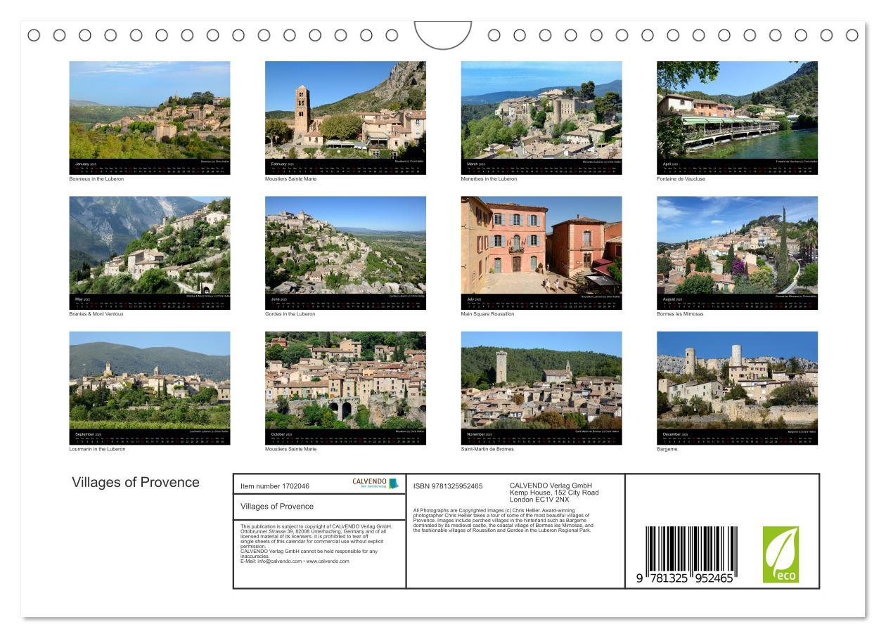 Bild: 9781325952465 | Villages of Provence (Wall Calendar 2025 DIN A4 landscape),...